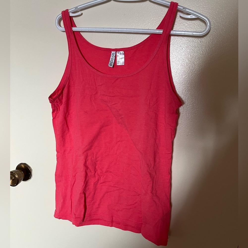 DIVIDED Neon Pink Tank Top
